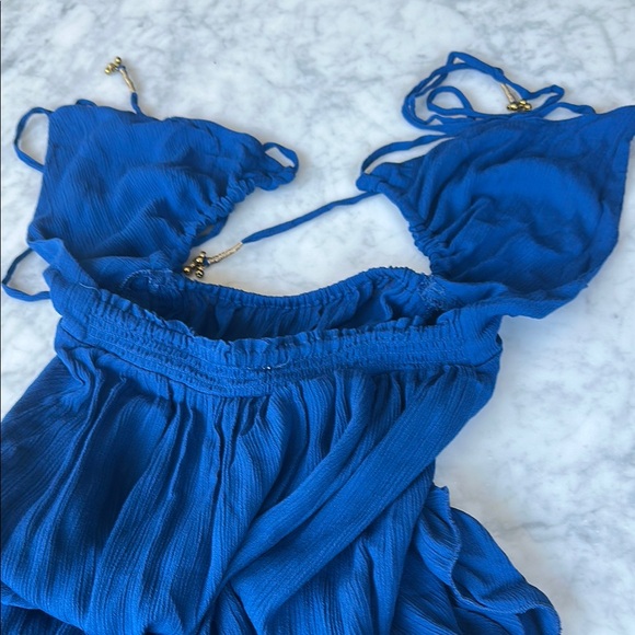 Free people cobalt blue backless maxi dress XS NWOT - Picture 6 of 6